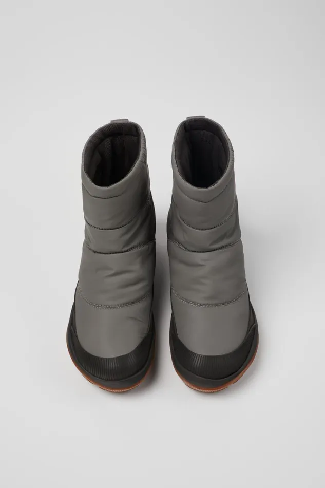 Women Camper Ankle Boots Peu Pista GORETEX Gray Textile And Leather Boots Women Camper Ankle Boots Peu Pista GORETEX Gray Textile And Leather Boots