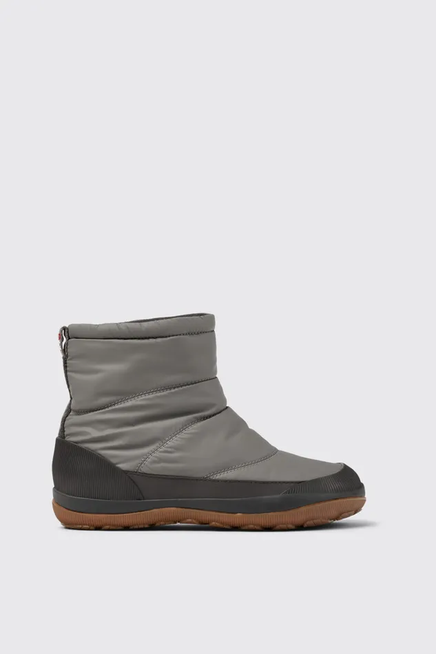 Women Camper Ankle Boots Peu Pista GORETEX Gray Textile And Leather Boots Women Camper Ankle Boots Peu Pista GORETEX Gray Textile And Leather Boots