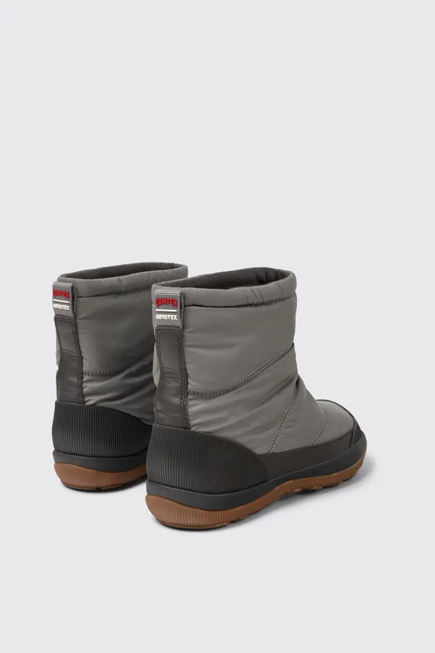 Women Camper Ankle Boots Peu Pista GORETEX Gray Textile And Leather Boots Women Camper Ankle Boots Peu Pista GORETEX Gray Textile And Leather Boots