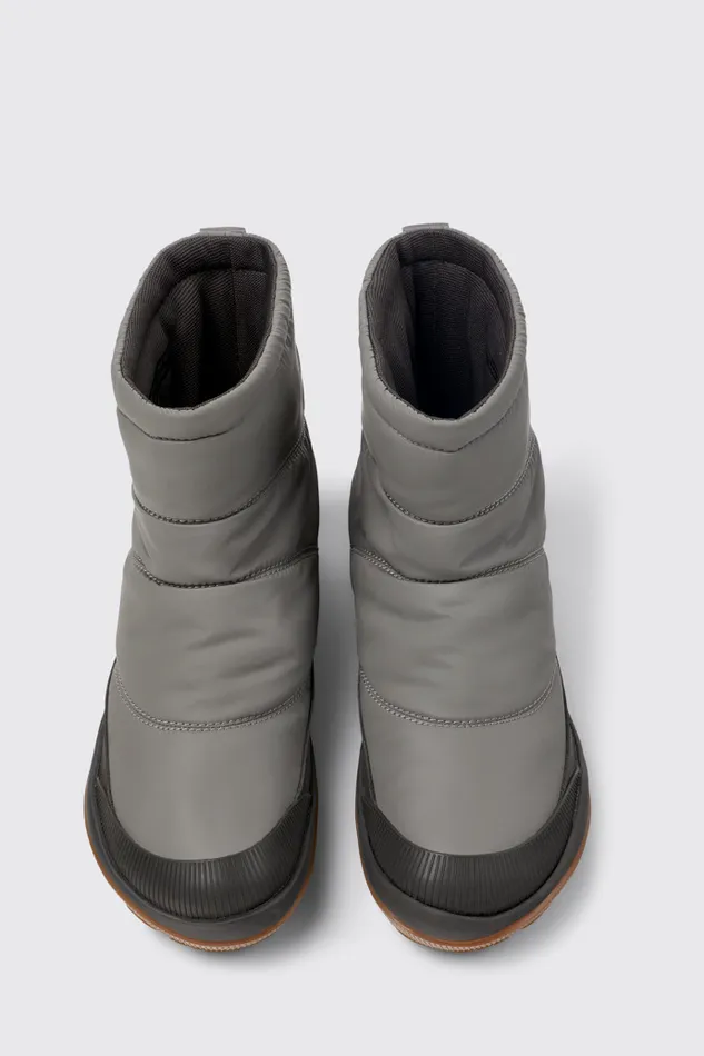 Women Camper Ankle Boots Peu Pista GORETEX Gray Textile And Leather Boots Women Camper Ankle Boots Peu Pista GORETEX Gray Textile And Leather Boots