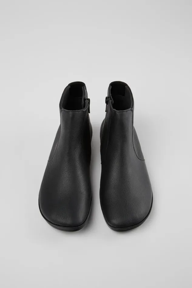 Women Camper Ankle Boots Right Black Leather Ankle Boots