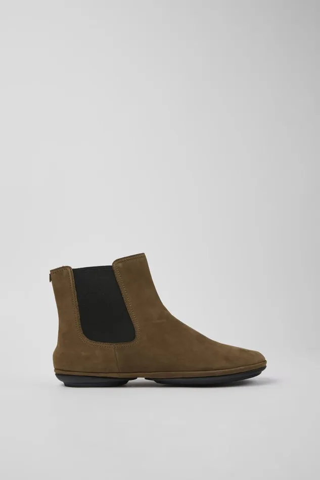 Women Camper Ankle Boots Right Brown Nubuck Ankle Boots Women Camper Ankle Boots Right Brown Nubuck Ankle Boots