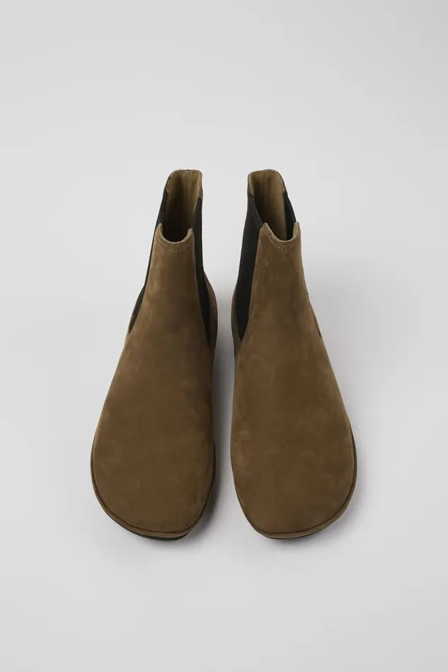 Women Camper Ankle Boots Right Brown Nubuck Ankle Boots Women Camper Ankle Boots Right Brown Nubuck Ankle Boots