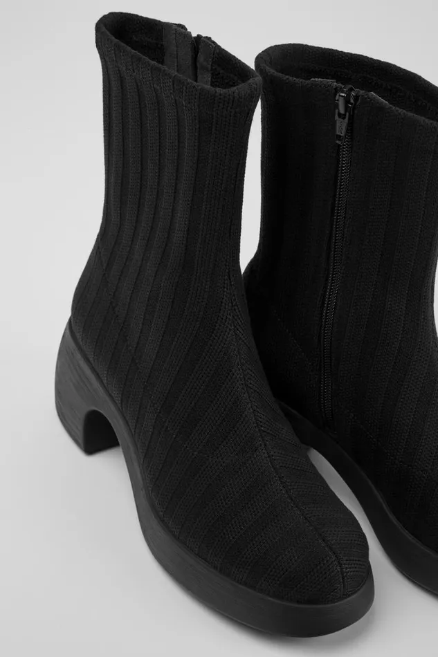 Women Camper Ankle Boots Thelma TENCEL Black TENCEL Lyocell Boots