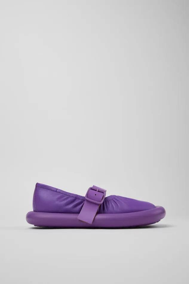 Women Camper Ballerinas Aqua Purple Leather Ballerina Women Camper Ballerinas Aqua Purple Leather Ballerina