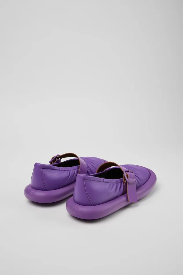 Women Camper Ballerinas Aqua Purple Leather Ballerina Women Camper Ballerinas Aqua Purple Leather Ballerina