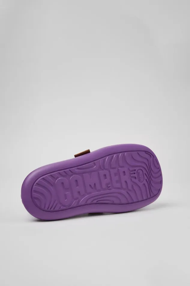 Women Camper Ballerinas Aqua Purple Leather Ballerina Women Camper Ballerinas Aqua Purple Leather Ballerina