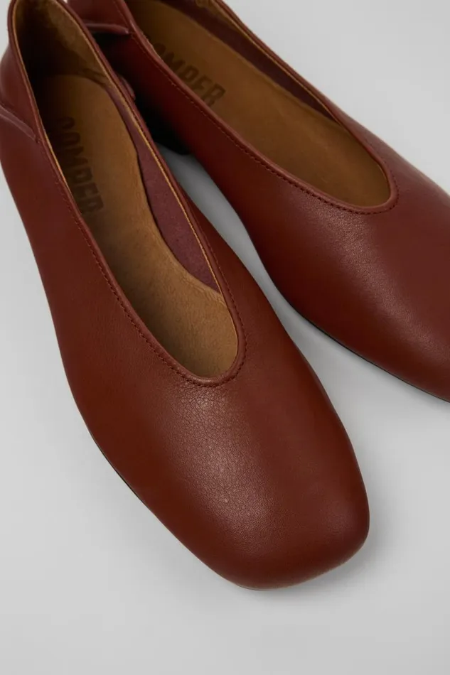 Women Camper Ballerinas Casi Myra Red Leather Ballerinas