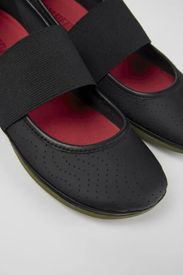 Women Camper Ballerinas Right Black Leather Mary Jane