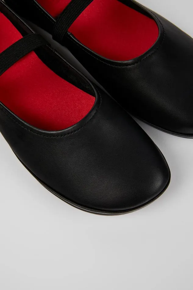 Women Camper Ballerinas Right Black Leather Shoe