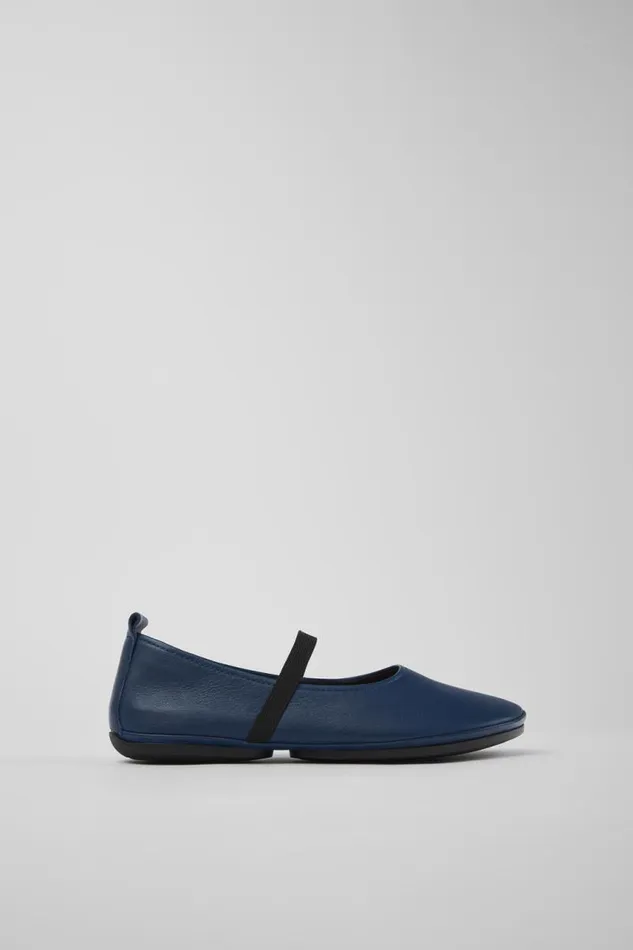 Women Camper Ballerinas Right Blue Leather Mary Jane Women Camper Ballerinas Right Blue Leather Mary Jane