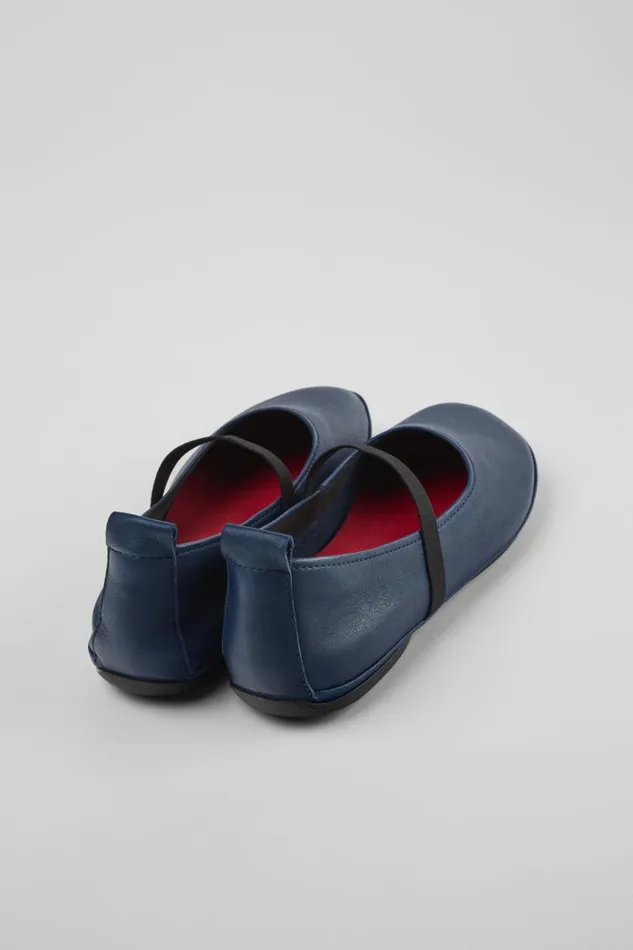 Women Camper Ballerinas Right Blue Leather Mary Jane Women Camper Ballerinas Right Blue Leather Mary Jane
