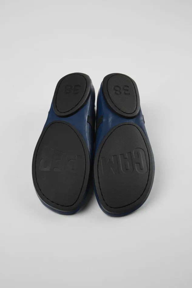 Women Camper Ballerinas Right Blue Leather Mary Jane Women Camper Ballerinas Right Blue Leather Mary Jane