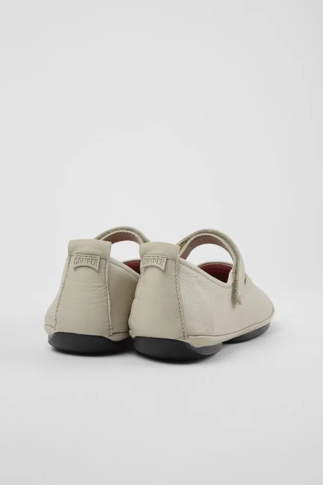 Women Camper Ballerinas Right Gray Leather Mary Jane Women Camper Ballerinas Right Gray Leather Mary Jane