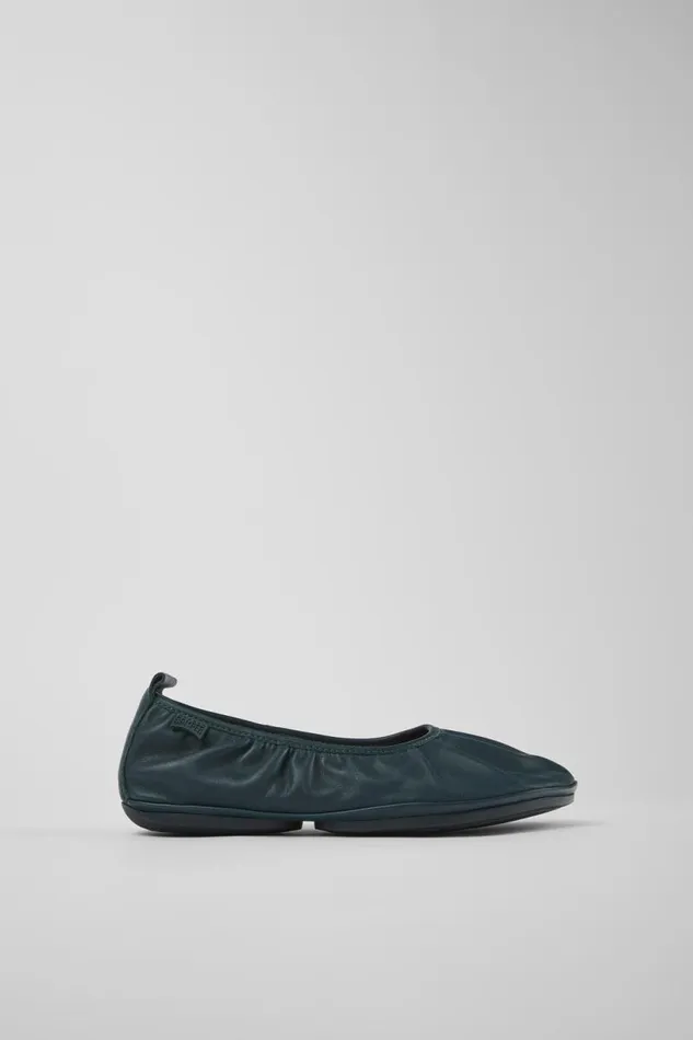Women Camper Ballerinas Right Green Leather Ballerina Women Camper Ballerinas Right Green Leather Ballerina