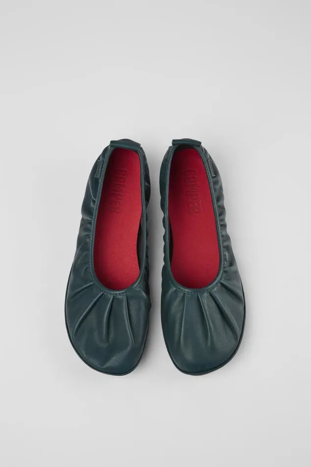 Women Camper Ballerinas Right Green Leather Ballerina Women Camper Ballerinas Right Green Leather Ballerina