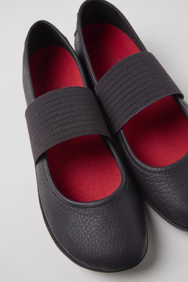 Women Camper Ballerinas Right Purple Leather Mary Jane