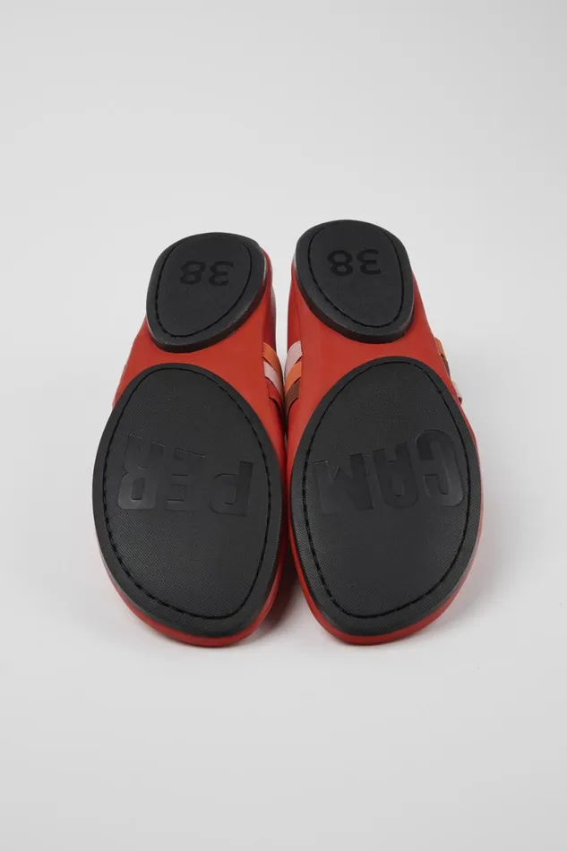 Women Camper Ballerinas Twins Red Leather Ballerina Women Camper Ballerinas Twins Red Leather Ballerina