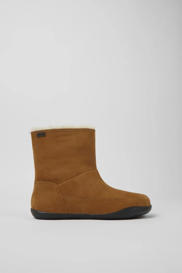 Women Camper Boots Peu Brown Nubuck Ankle Boots Women Camper Boots Peu Brown Nubuck Ankle Boots