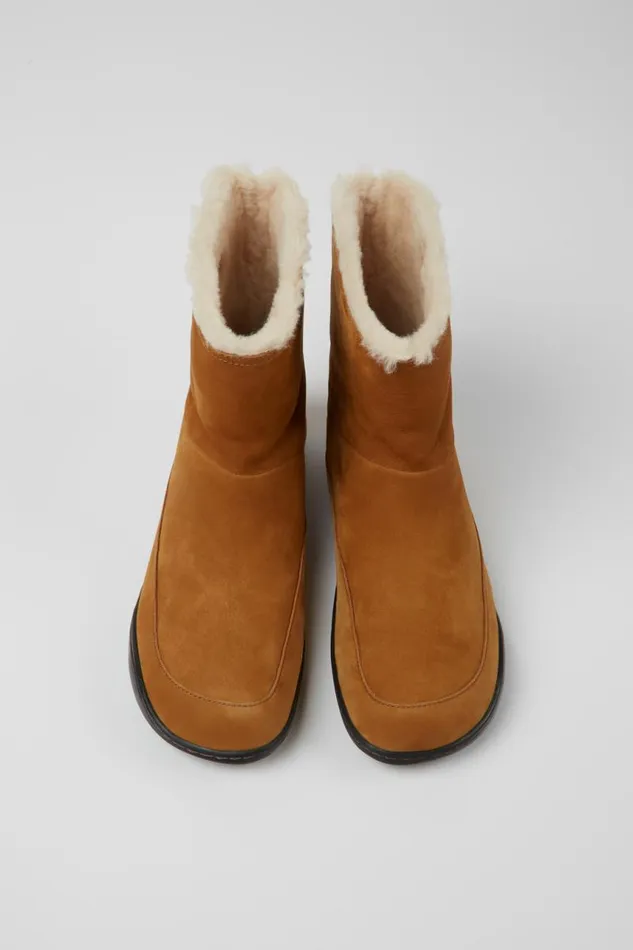 Women Camper Boots Peu Brown Nubuck Ankle Boots Women Camper Boots Peu Brown Nubuck Ankle Boots