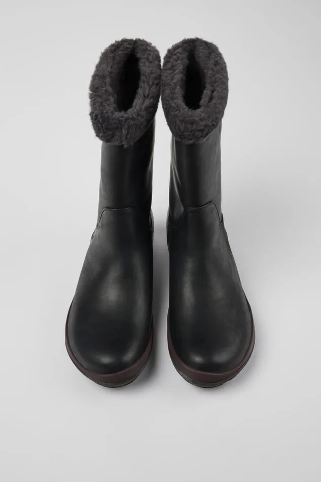 Women Camper Boots Peu Pista GORETEX Black Leather Boots Women Camper Boots Peu Pista GORETEX Black Leather Boots