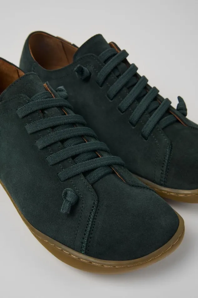 Women Camper Casual Shoes Peu Green Nubuck Shoes