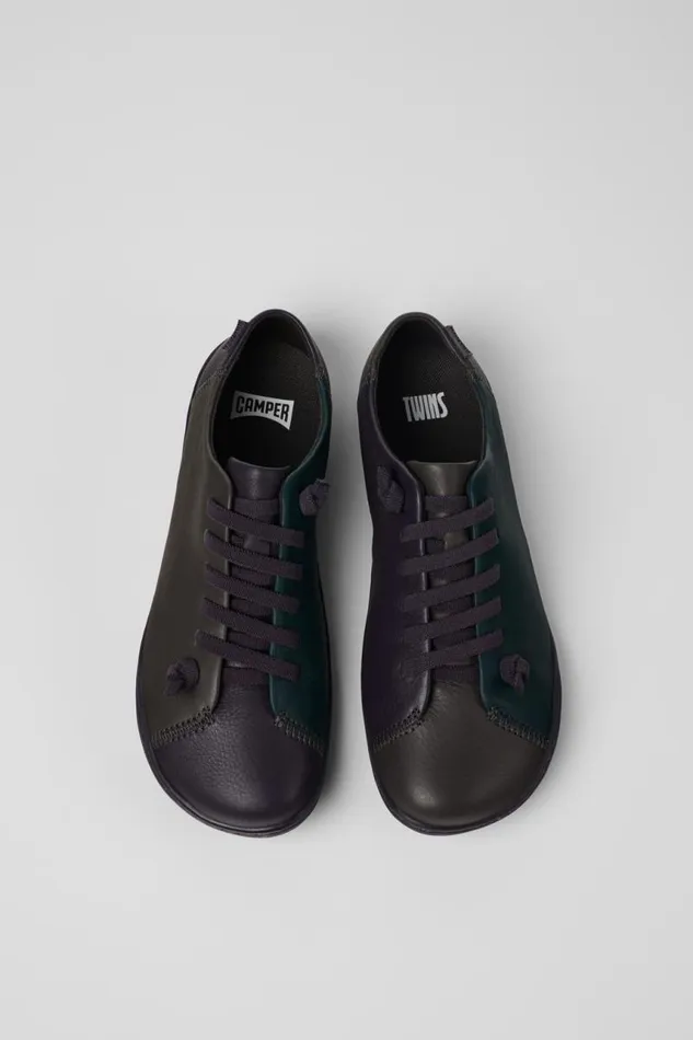 Women Camper Casual Shoes Twins Multicolored Leather Shoes Women Camper Casual Shoes Twins Multicolored Leather Shoes