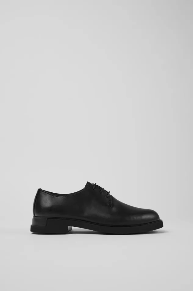 Women Camper Flat Shoes Iman Black Leather Shoes Women Camper Flat Shoes Iman Black Leather Shoes