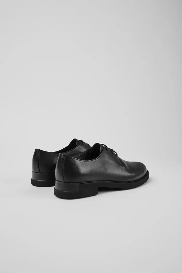 Women Camper Flat Shoes Iman Black Leather Shoes Women Camper Flat Shoes Iman Black Leather Shoes