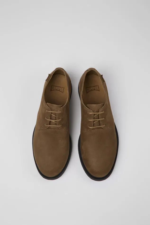Women Camper Flat Shoes Iman Brown Nubuck Shoes Women Camper Flat Shoes Iman Brown Nubuck Shoes