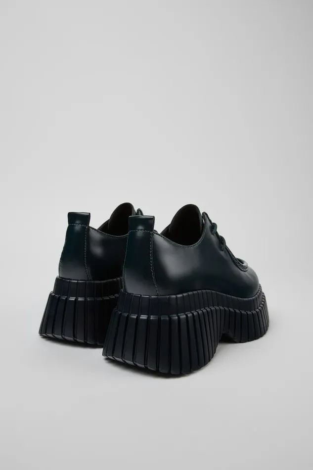 Women Camper Formal Shoes BCN Green Leather Shoes Women Camper Formal Shoes BCN Green Leather Shoes