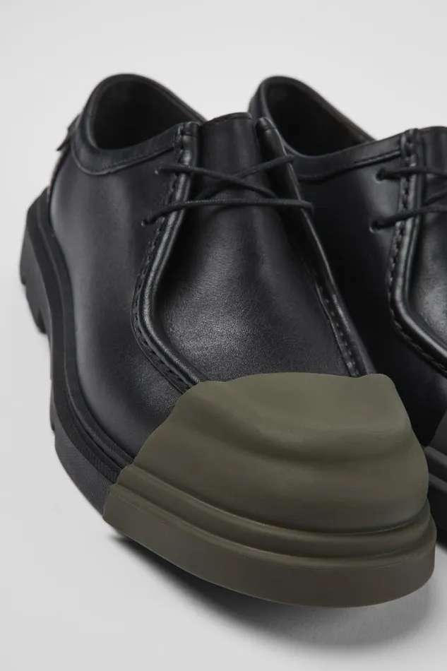Women Camper Formal Shoes Junction Black Responsibly Raised Leather Shoes