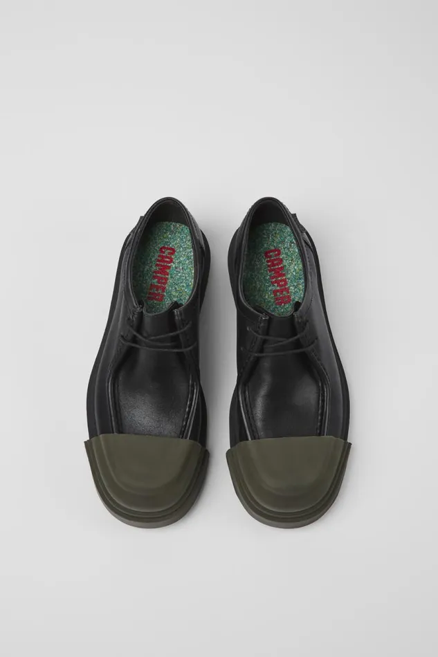 Women Camper Formal Shoes Junction Black Responsibly Raised Leather Shoes Women Camper Formal Shoes Junction Black Responsibly Raised Leather Shoes