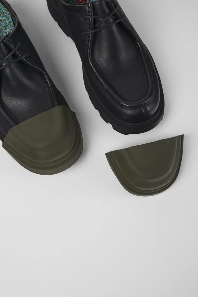 Women Camper Formal Shoes Junction Black Responsibly Raised Leather Shoes Women Camper Formal Shoes Junction Black Responsibly Raised Leather Shoes