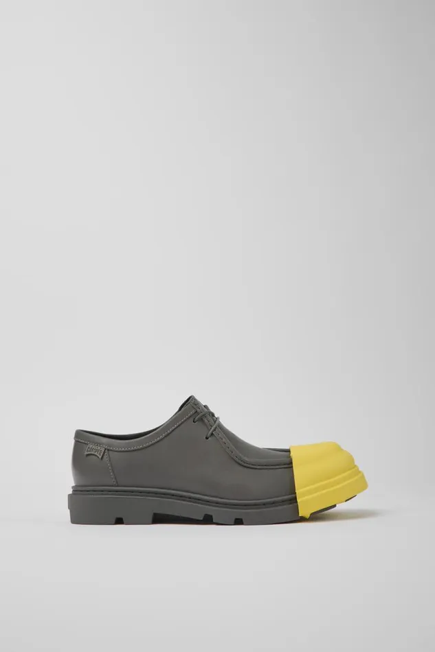 Women Camper Formal Shoes Junction Gray Responsibly Raised Leather Shoes Women Camper Formal Shoes Junction Gray Responsibly Raised Leather Shoes