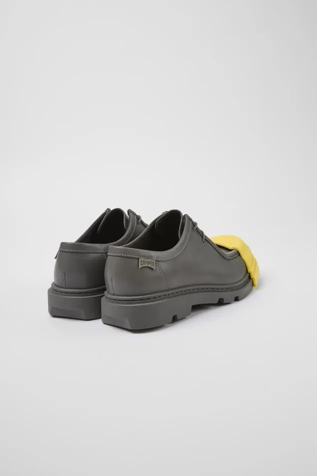 Women Camper Formal Shoes Junction Gray Responsibly Raised Leather Shoes Women Camper Formal Shoes Junction Gray Responsibly Raised Leather Shoes