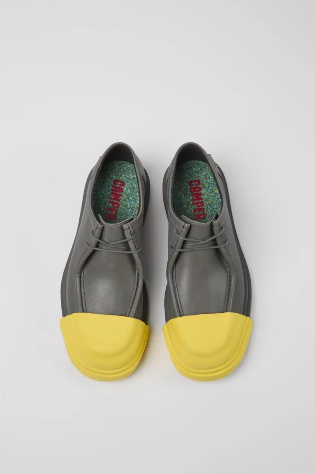 Women Camper Formal Shoes Junction Gray Responsibly Raised Leather Shoes Women Camper Formal Shoes Junction Gray Responsibly Raised Leather Shoes