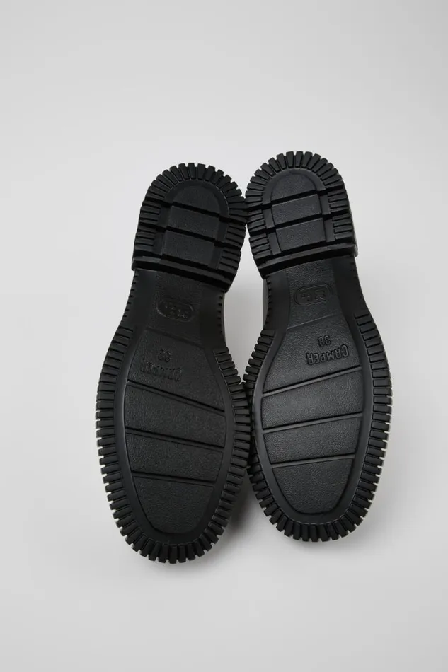 Women Camper Formal Shoes Pix White And Black Leather Laceup Shoes Women Camper Formal Shoes Pix White And Black Leather Laceup Shoes