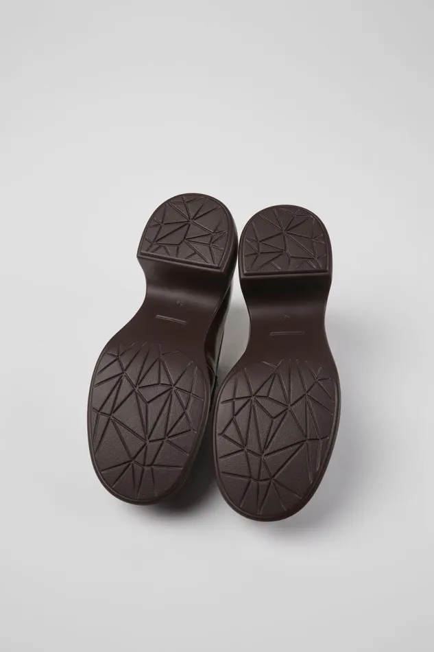 Women Camper Formal Shoes Thelma Burgundy Leather Shoes Women Camper Formal Shoes Thelma Burgundy Leather Shoes