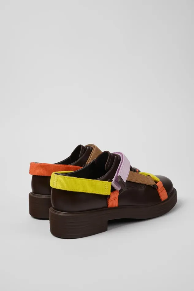 Women Camper Formal Shoes Twins Multicolored Leather And Textile Shoes Women Camper Formal Shoes Twins Multicolored Leather And Textile Shoes
