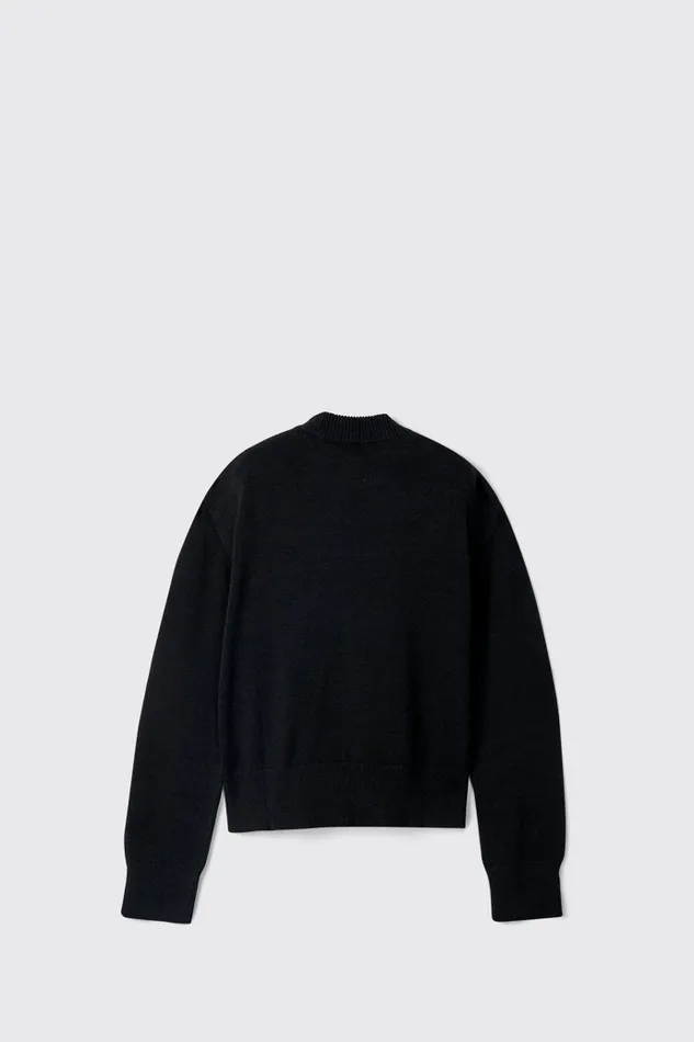 Women Camper Knit Melange Knit Sweater Black Melange Knit Sweater Women Camper Knit Melange Knit Sweater Black Melange Knit Sweater