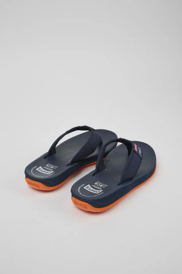 Women Camper Non Leather Shoes Camper X INEOS Britannia Blue Textile FlipFlops Women Camper Non Leather Shoes Camper X INEOS Britannia Blue Textile FlipFlops