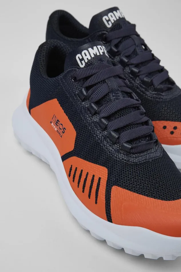 Women Camper Sneakers Camper X INEOS Britannia Blue And Orange Textile Sneakers
