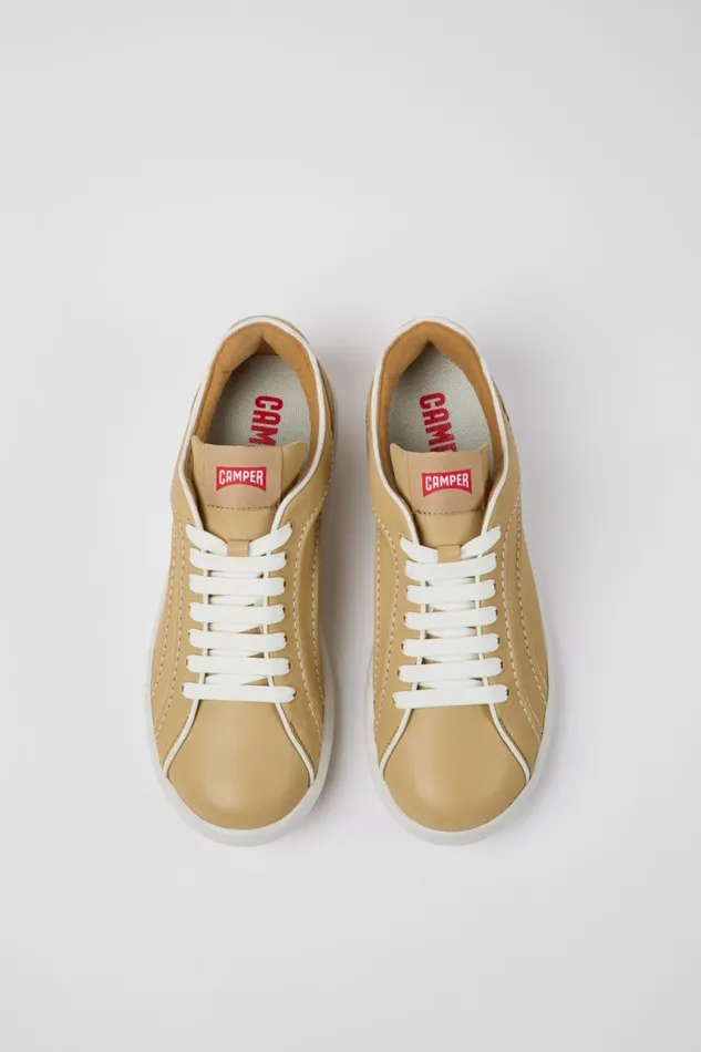 Women Camper Sneakers Pelotas XLite Beige Leather Sneakers Women Camper Sneakers Pelotas XLite Beige Leather Sneakers