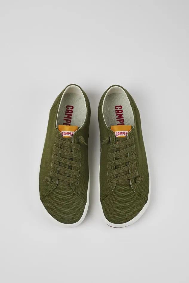 Women Camper Sneakers Peu Rambla Green Textile Sneaker Women Camper Sneakers Peu Rambla Green Textile Sneaker