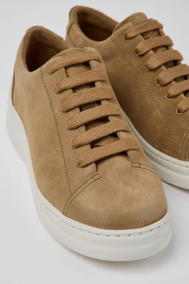Women Camper Sneakers Runner Up Brown Nubuck Sneaker