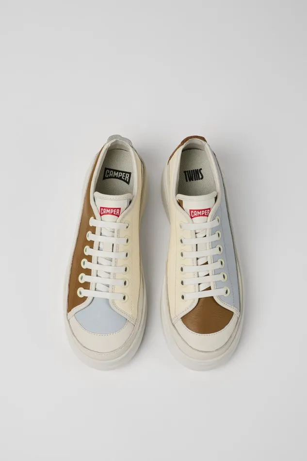Women Camper Sneakers Twins Multicolored Leather Sneaker