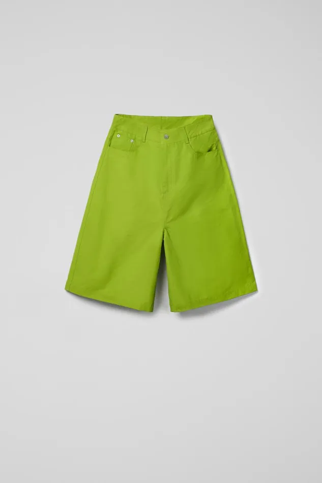 Women Camper TrousersandShorts Tech Shorts Green CottonNylon Shorts Women Camper TrousersandShorts Tech Shorts Green CottonNylon Shorts