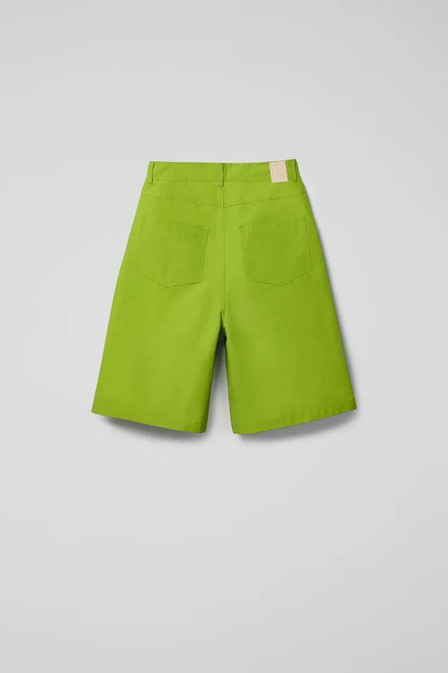 Women Camper TrousersandShorts Tech Shorts Green CottonNylon Shorts Women Camper TrousersandShorts Tech Shorts Green CottonNylon Shorts