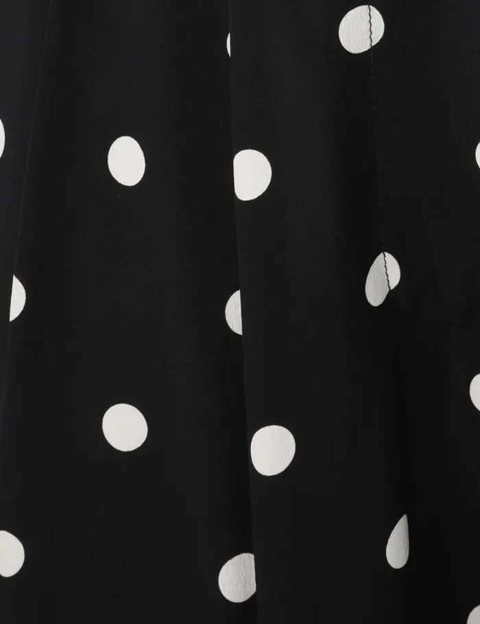 Women Clothing Zimmermann Double Tuck Pant Black W Cream Dot